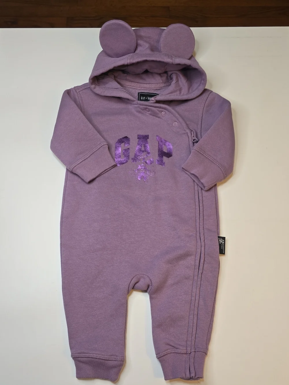 GAP X Disney Hooded Minnie Mouse Romper with Ear Hood